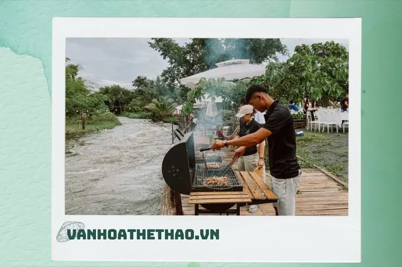 Ẩm thực và tiệc BBQ tại Cốm Camping